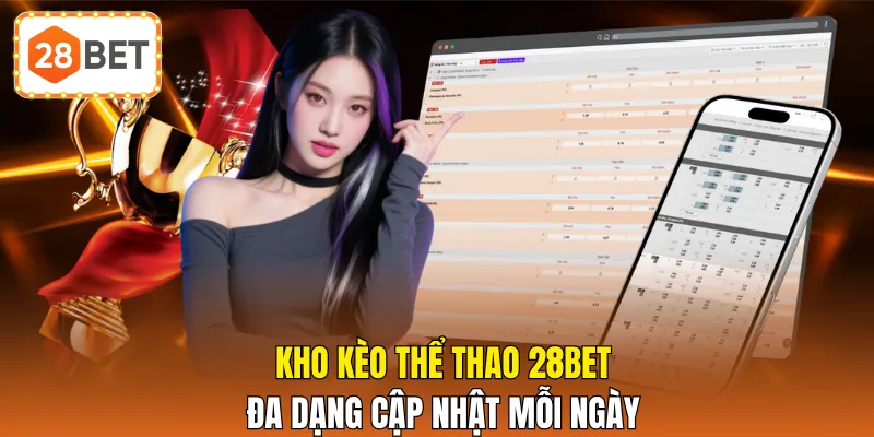 Kho kèo thể thao 28BET đa dạng cập nhật mỗi ngày