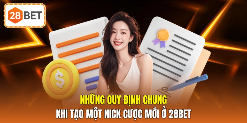 Những quy định chung khi tạo một nick cược mới ở 28BET